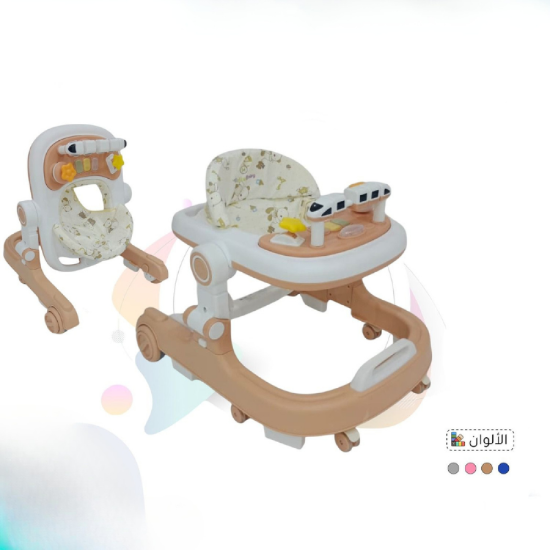 صورة مشاية أطفال بتصميم طائرة قابلة للتحول – متعددة الاستخدام والألوان